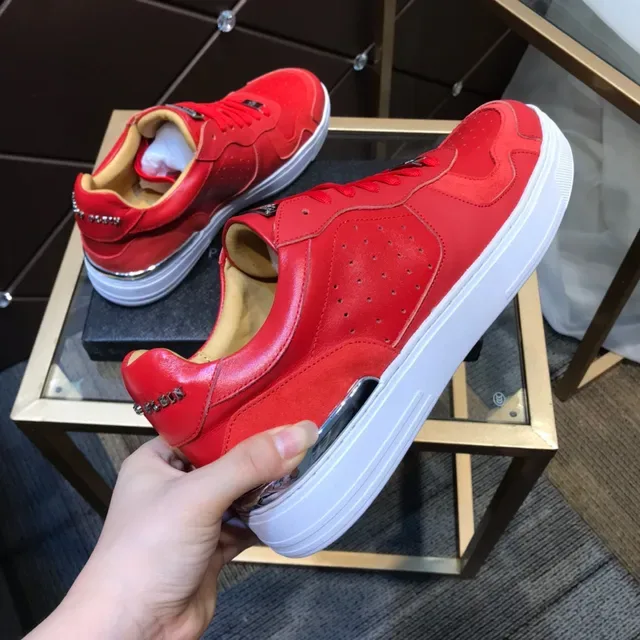 Philipp Plein Sneakers Lifestyle Rouge Perforé 4