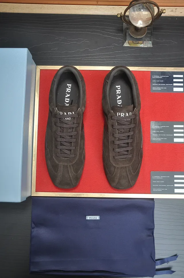 Prada Brown Suede and Leather Panelled Lifestyle Sneaker 5