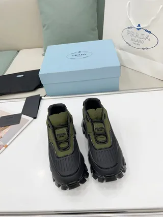 Prada Cloudbust Army Green and Black Chunky Sneakers 6