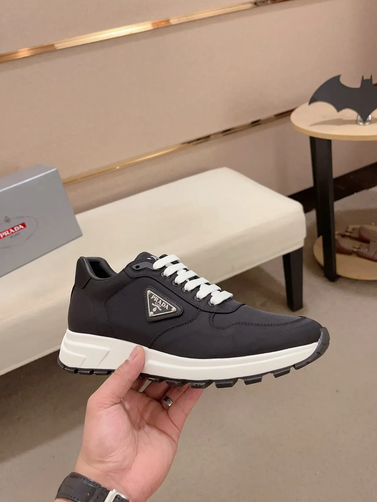 Prada Cloudbust Black and White Lifestyle Sneakers 4