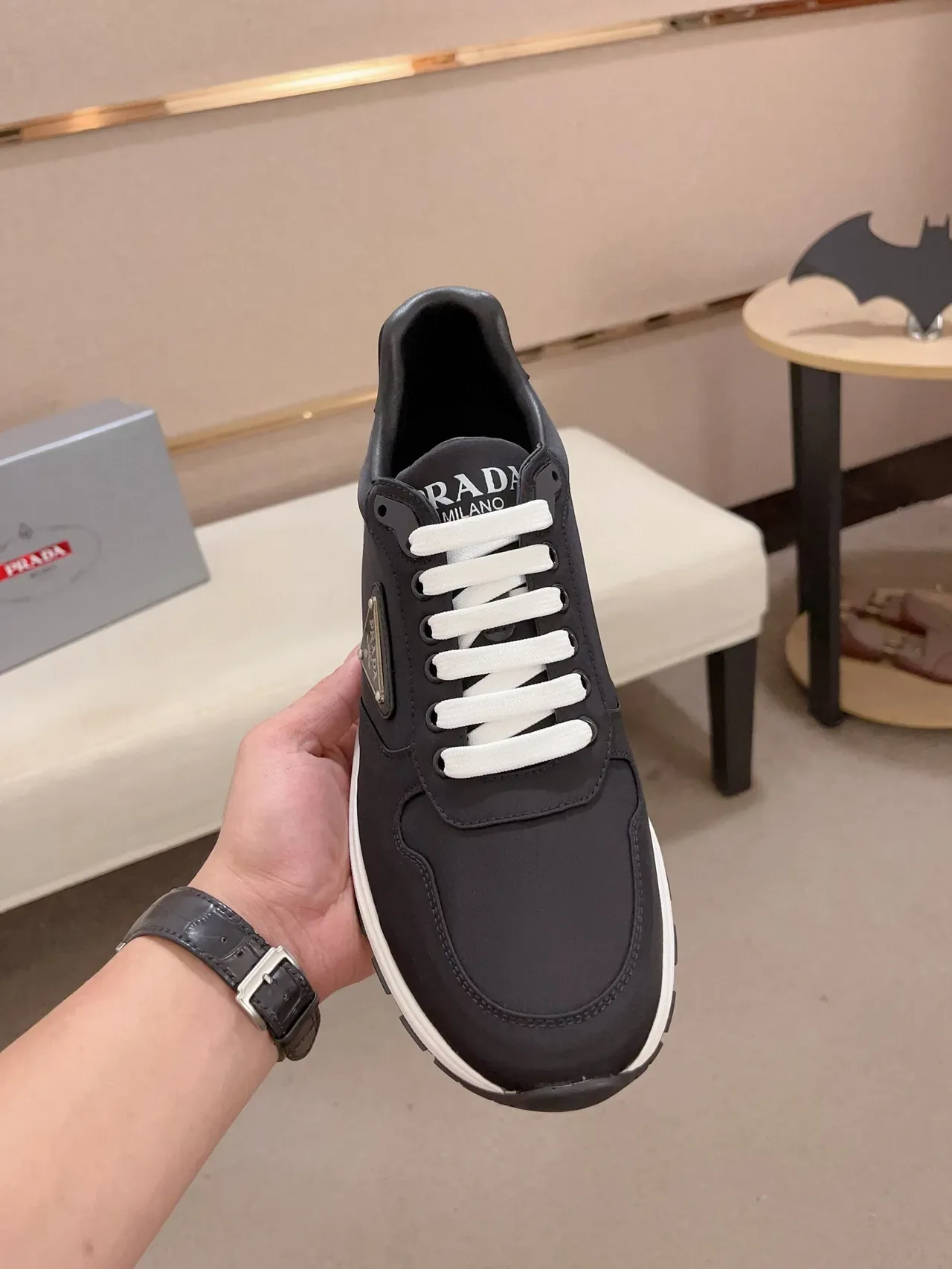 Prada Cloudbust Black and White Lifestyle Sneakers 5