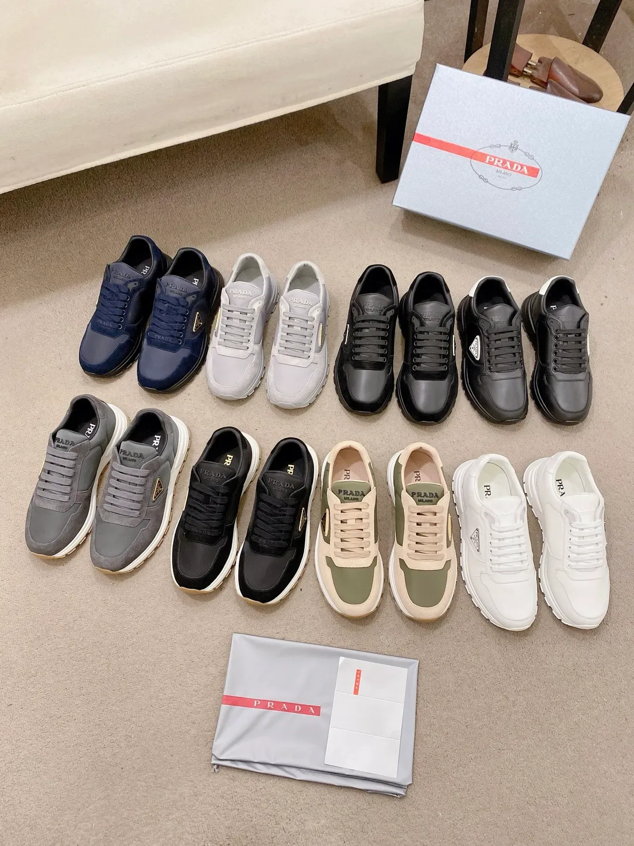 Prada Cloudbust Black Leather Lifestyle Sneakers 2