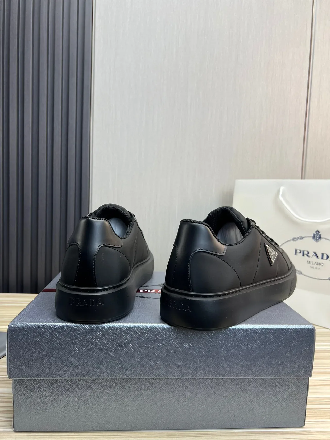 Prada Cloudbust Black Low-Top Mixed-Material Lifestyle Sneakers 2
