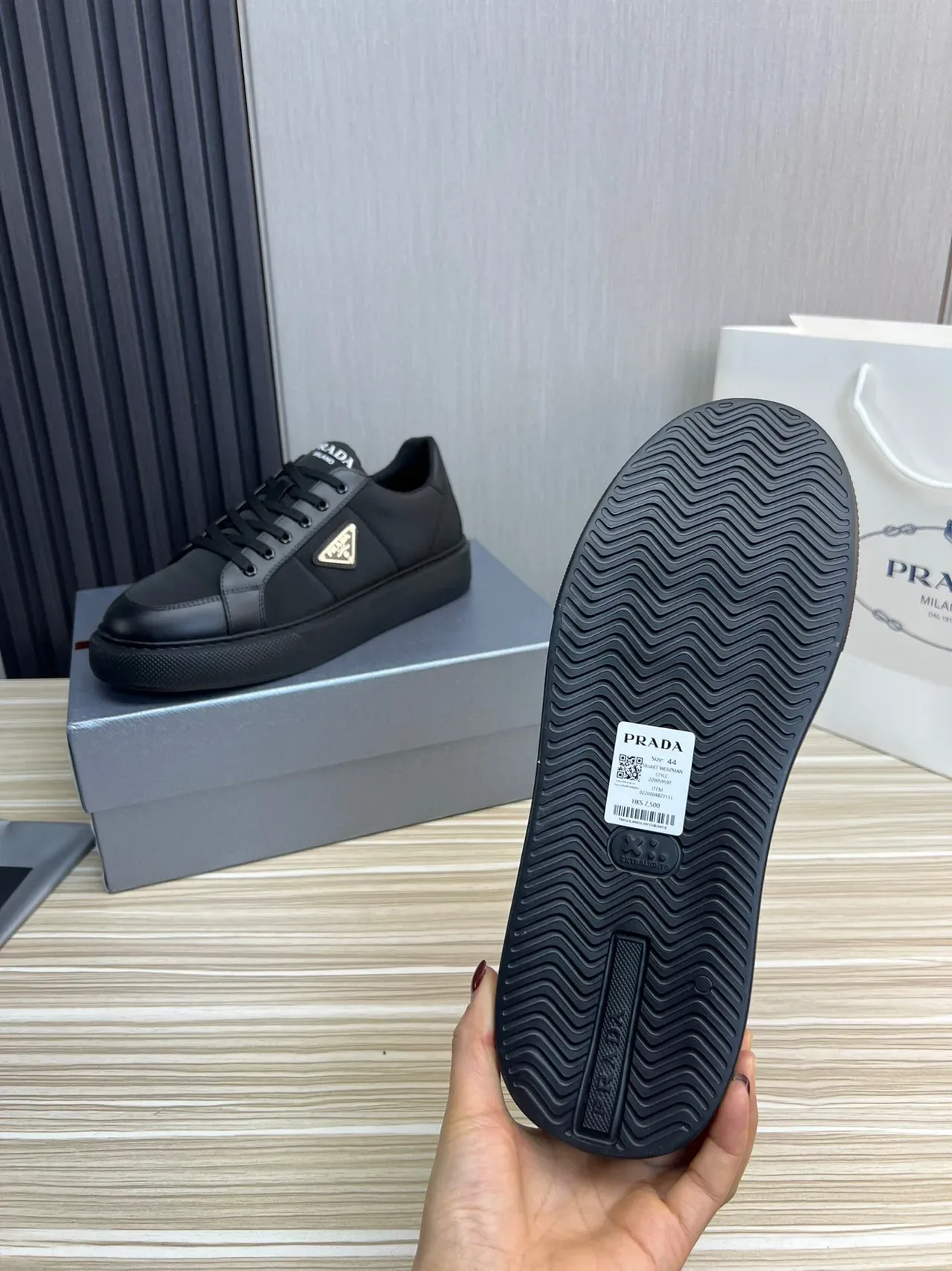 Prada Cloudbust Black Low-Top Mixed-Material Lifestyle Sneakers 6