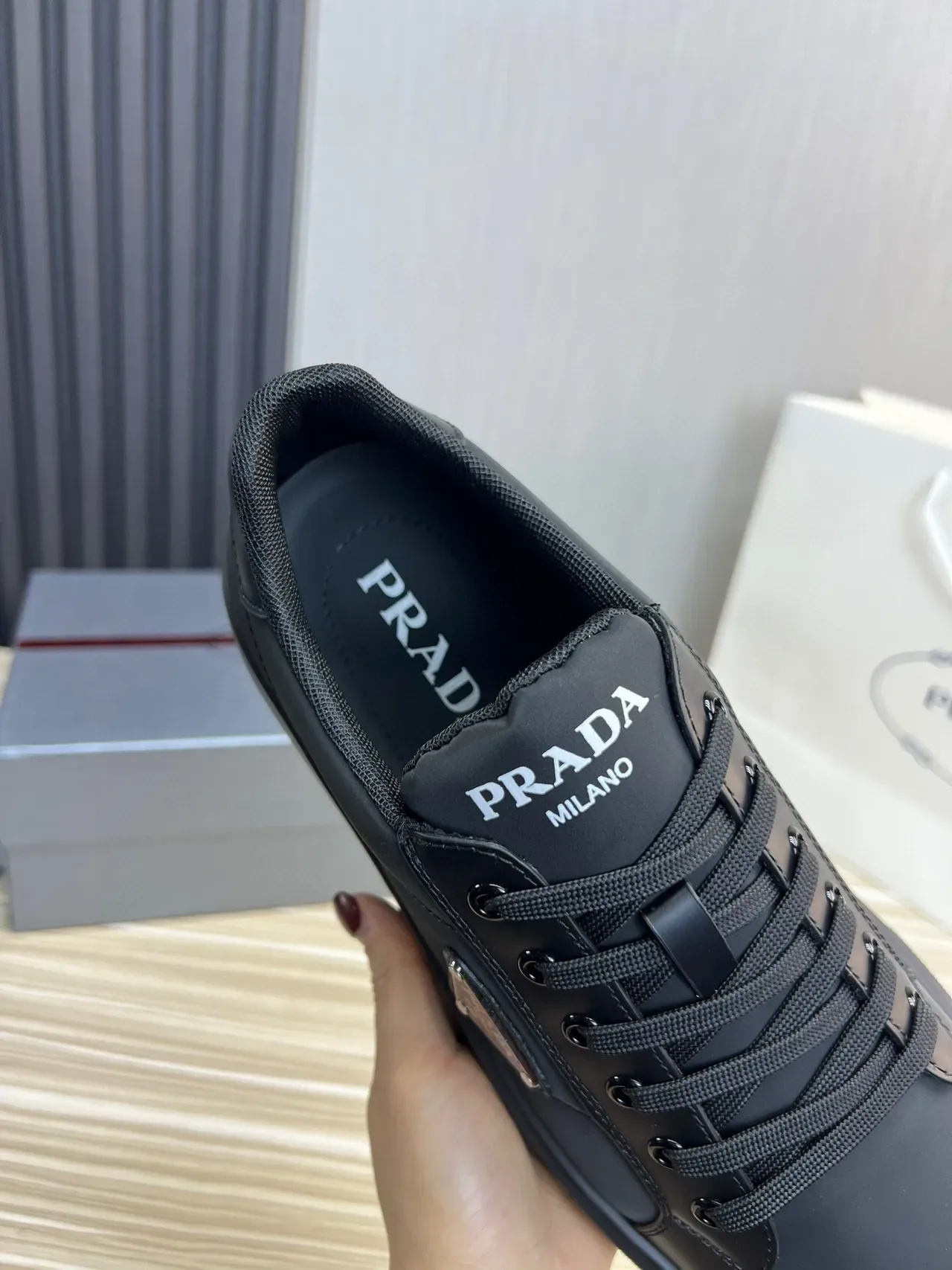 Prada Cloudbust Black Low-Top Mixed-Material Lifestyle Sneakers 8