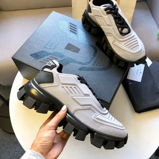 Prada Cloudbust Gray and Black Chunky Sneakers 4