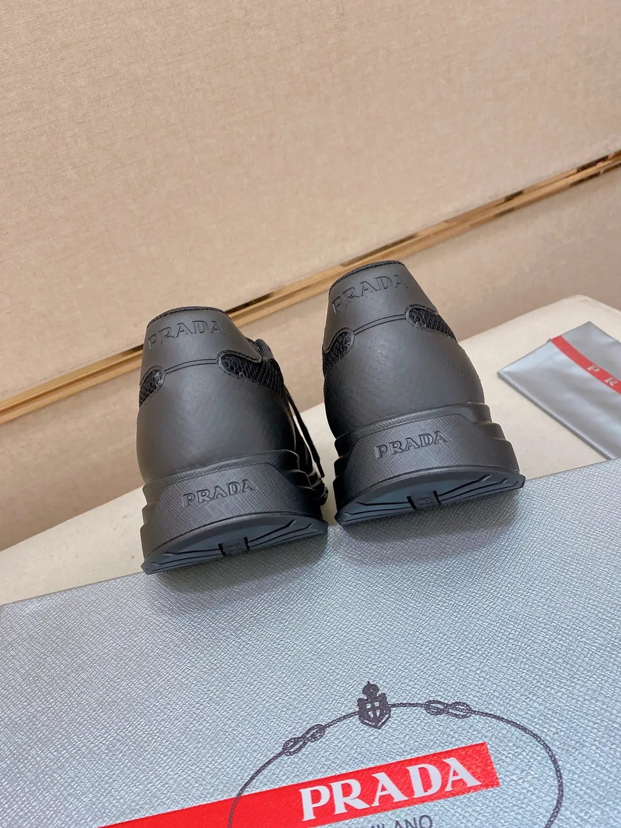 Prada Cloudbust Monochrome Black Lifestyle Sneakers 4