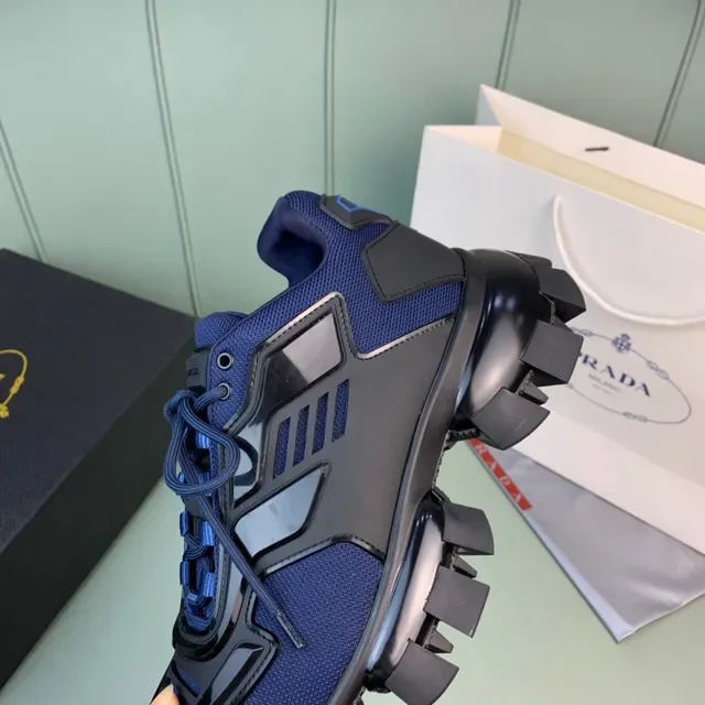 Prada Cloudbust Navy Blue and Black Chunky Sneakers 2