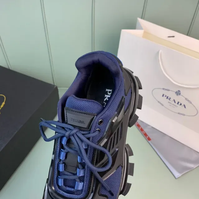 Prada Cloudbust Navy Blue and Black Chunky Sneakers 3