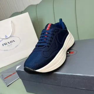 Prada Cloudbust Navy Mesh and Rubber Overlay Zapatillas Lifestyle