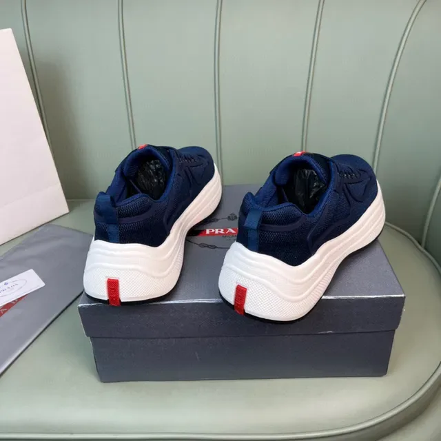 Prada Cloudbust Navy Mesh and Rubber Overlay Lifestyle Sneakers 6