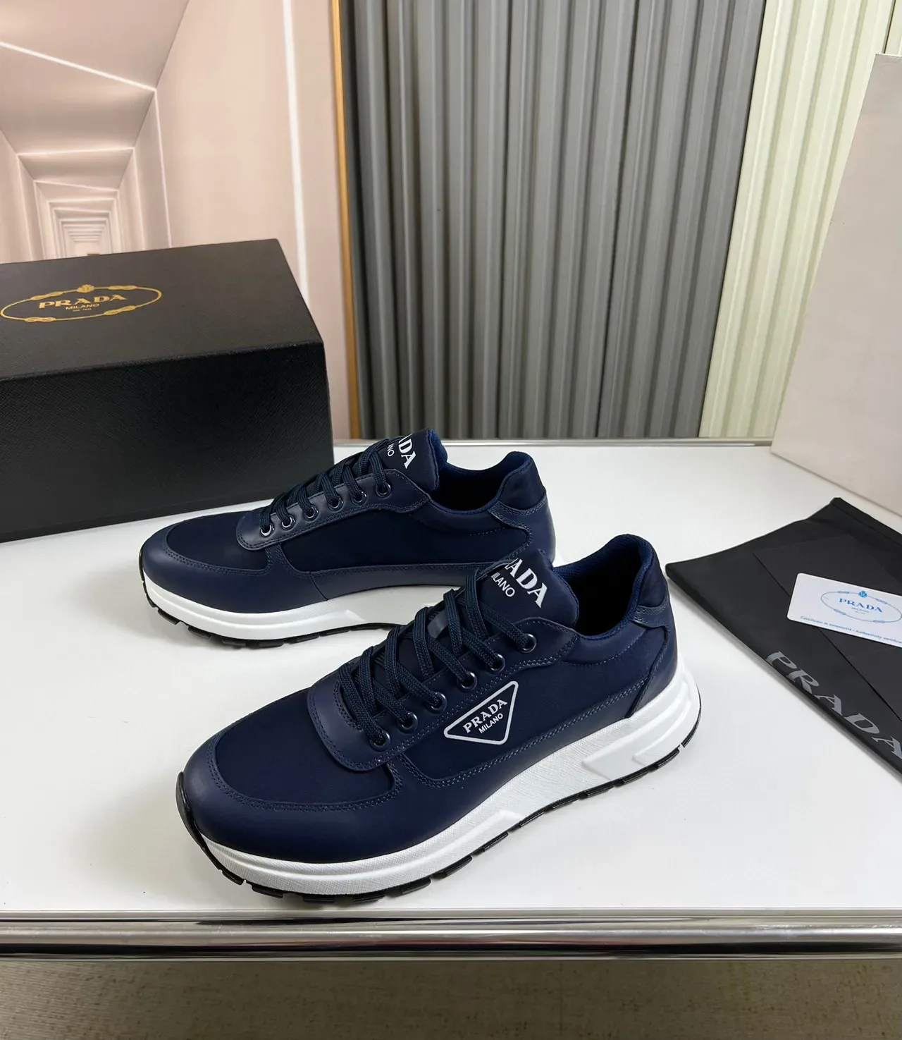 Prada Cloudbust Navy Textile Lifestyle Sneakers 9