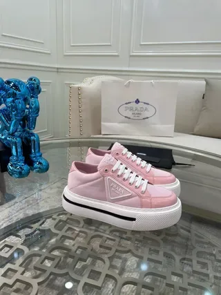 Prada Cloudbust Pink Platform Lifestyle Sneakers 4