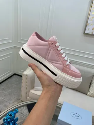 Prada Cloudbust Pink Platform Lifestyle Sneakers 5