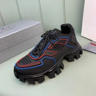 Prada Cloudbust Thunder أسود أحمر أزرق حذاء رياضي سميك