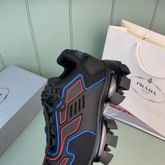 Prada Cloudbust Thunder Black Red Blue Chunky Sneakers 2