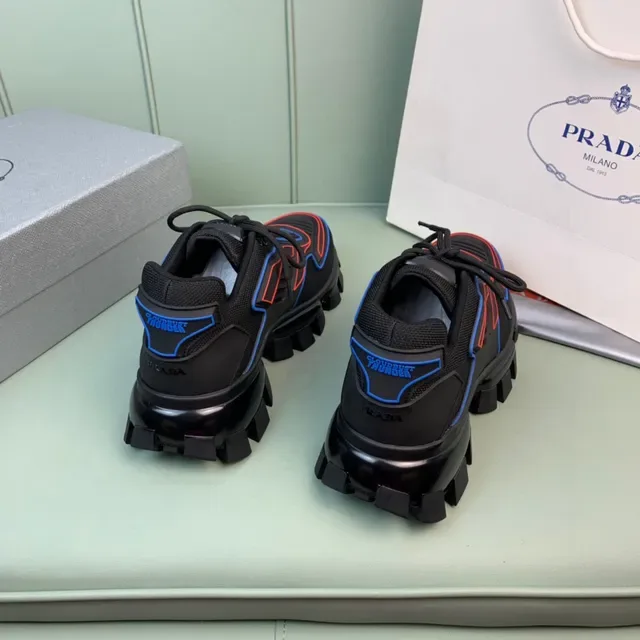 Prada Cloudbust Thunder Black Red Blue Chunky Sneakers 6