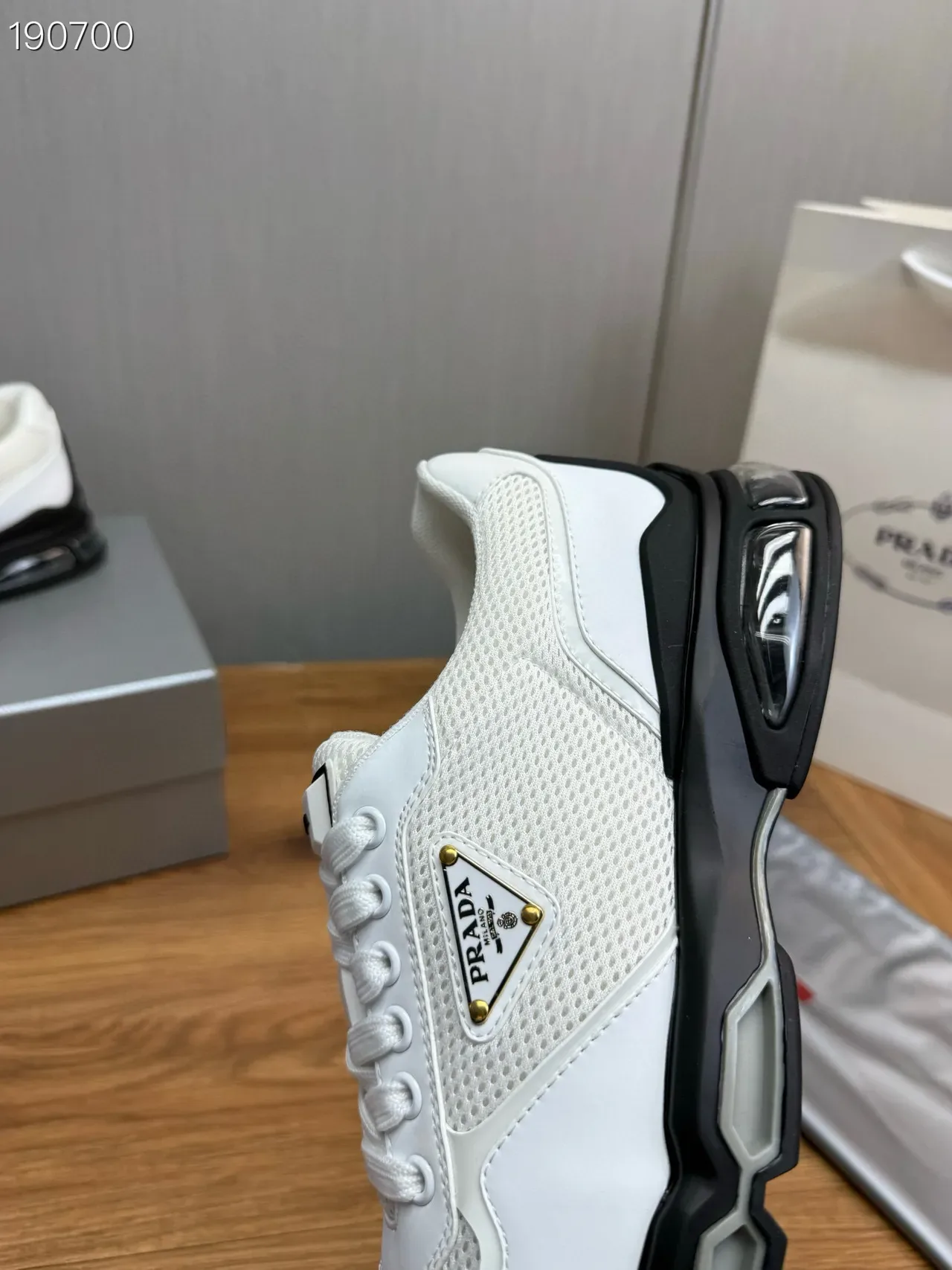 Prada Cloudbust White and Black Lifestyle Sneakers 5