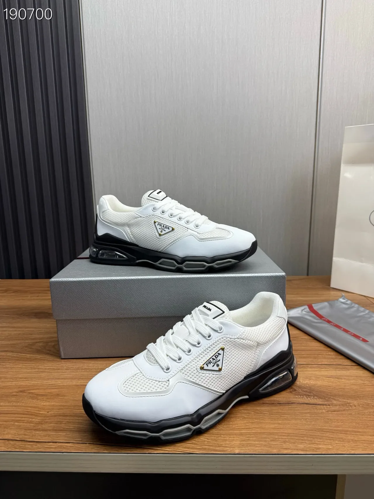 Prada Cloudbust White and Black Lifestyle Sneakers 7