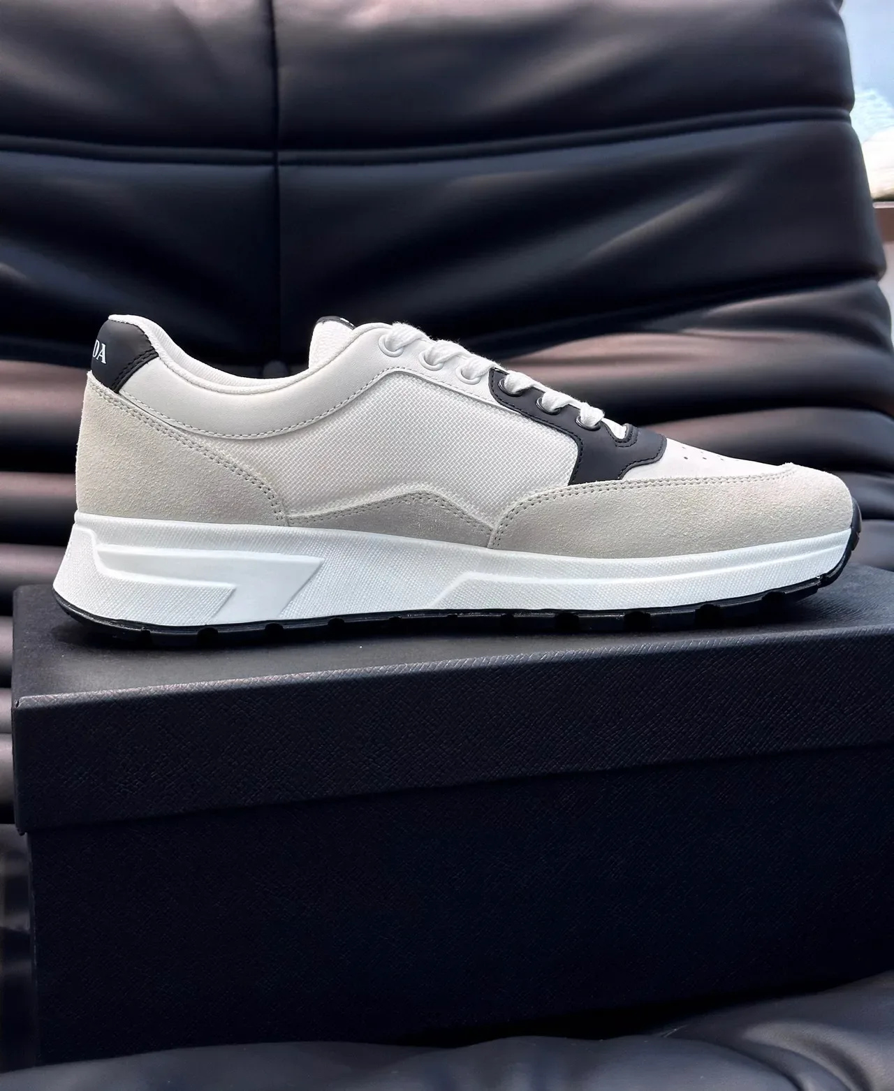 Prada Cloudbust White and Black Lifestyle Sneakers 3
