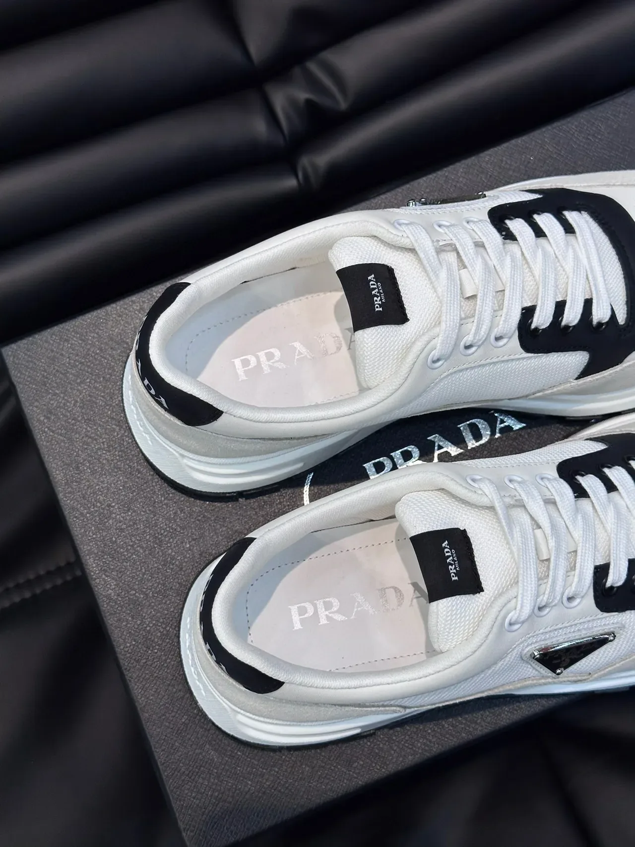 Prada Cloudbust White and Black Lifestyle Sneakers 4