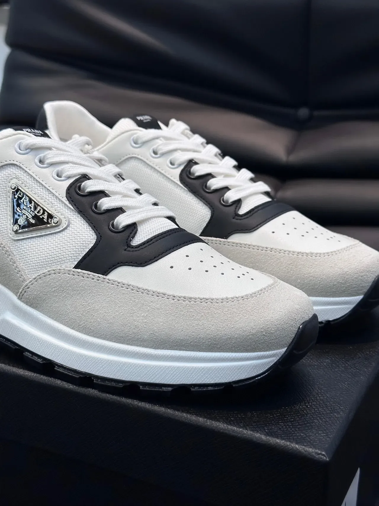 Prada Cloudbust White and Black Lifestyle Sneakers 7
