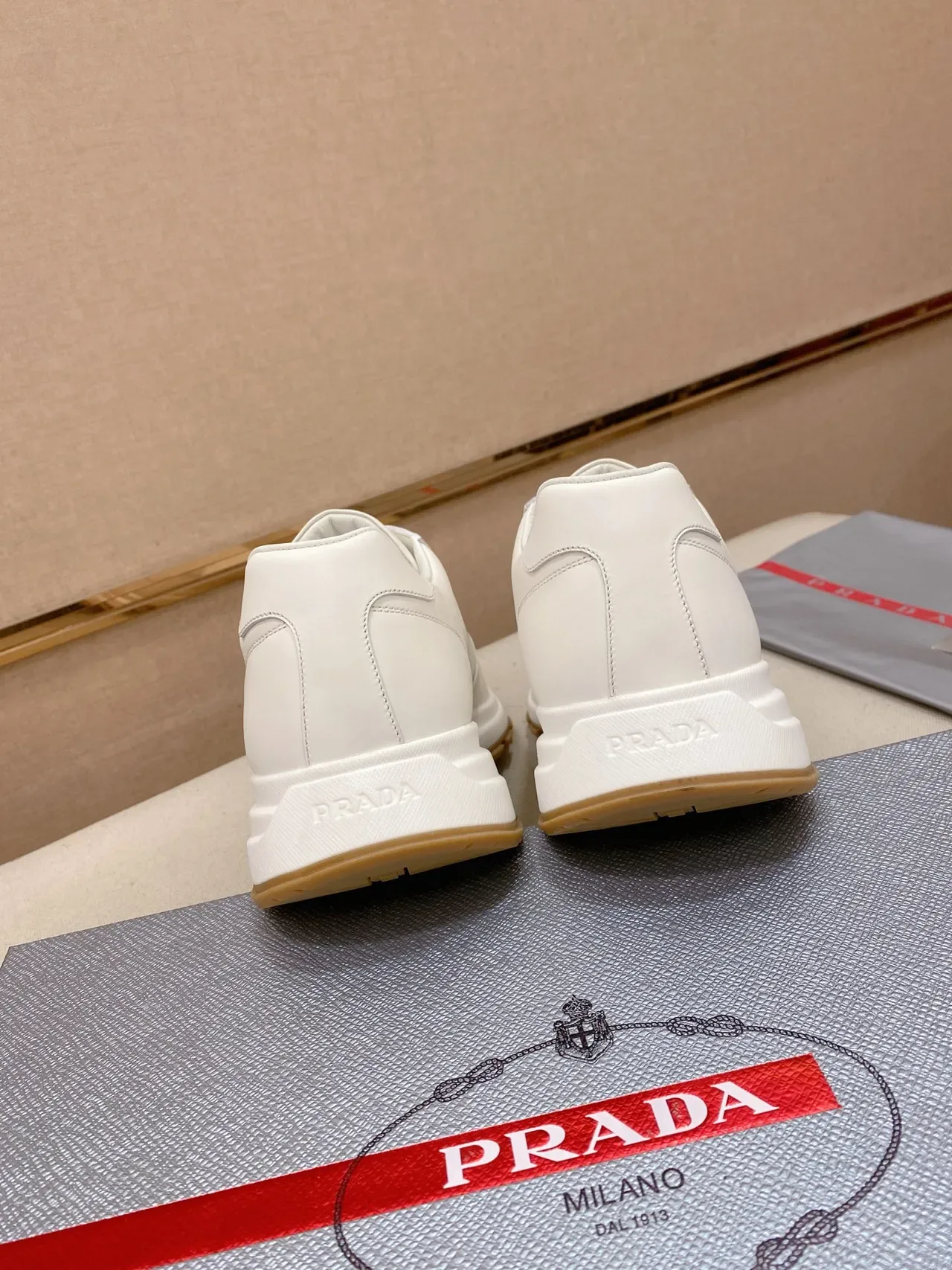 Prada Cloudbust White and Gum Lifestyle Sneakers 3