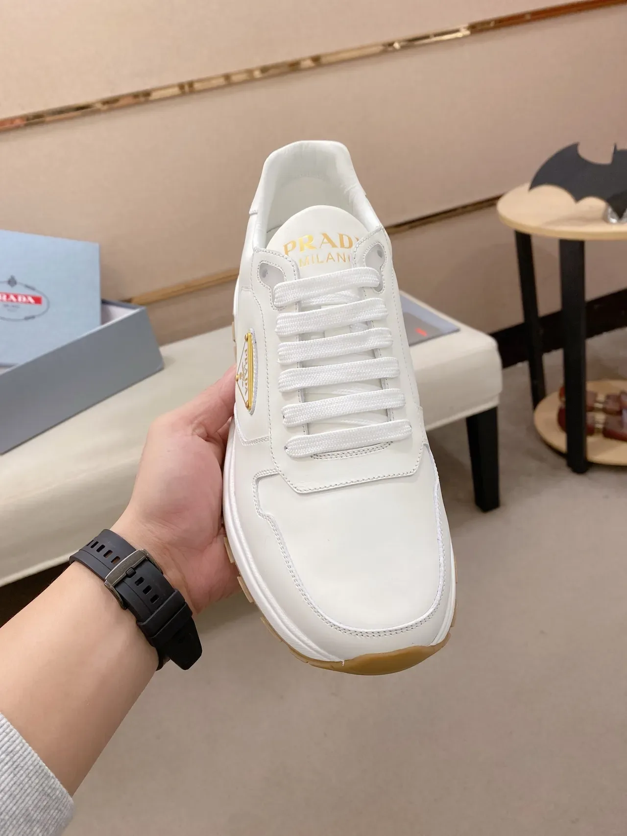 Prada Cloudbust White and Gum Lifestyle Sneakers 5