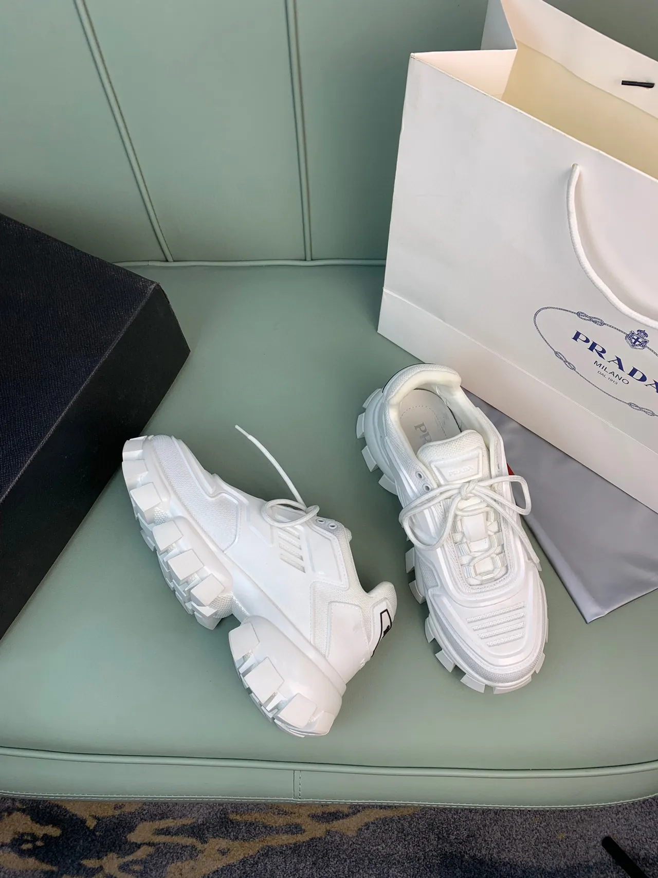 Prada Cloudbust White Chunky Sneakers 2
