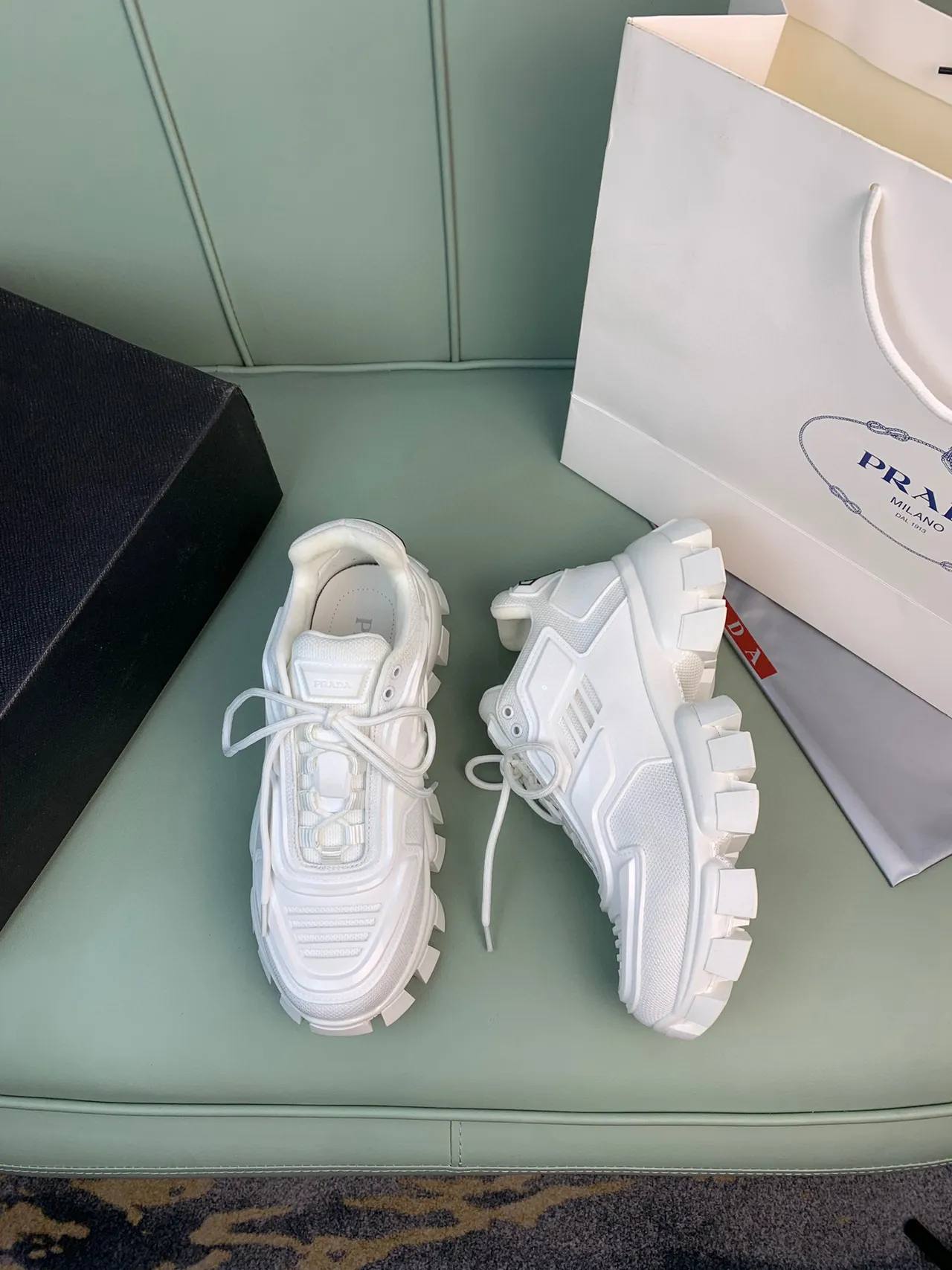 Prada Cloudbust White Chunky Sneakers 4