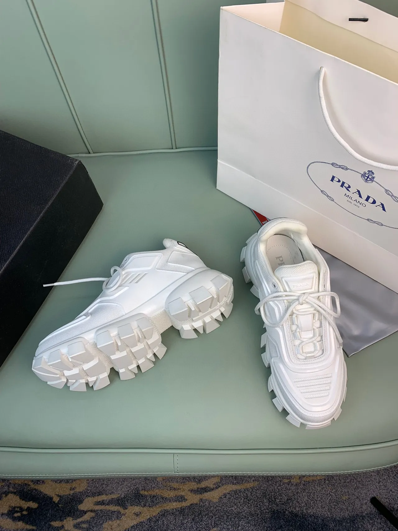 Prada Cloudbust White Chunky Sneakers 6