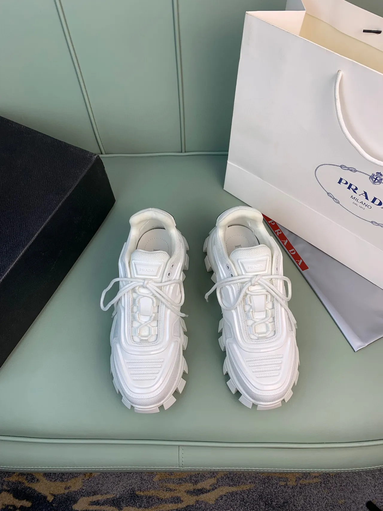 Prada Cloudbust White Chunky Sneakers 8