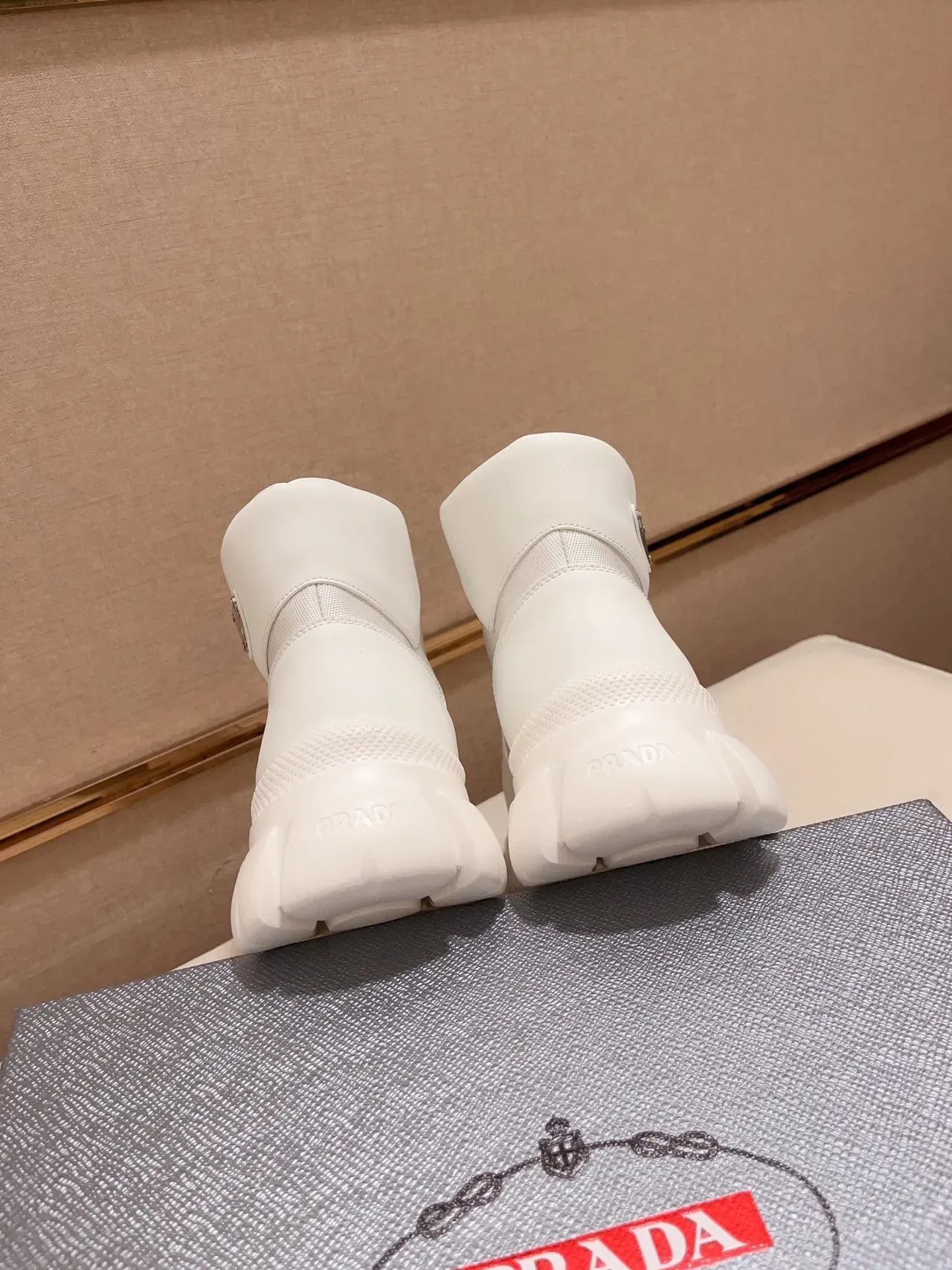 Prada Cloudbust White High-Top Chunky Sneakers 3