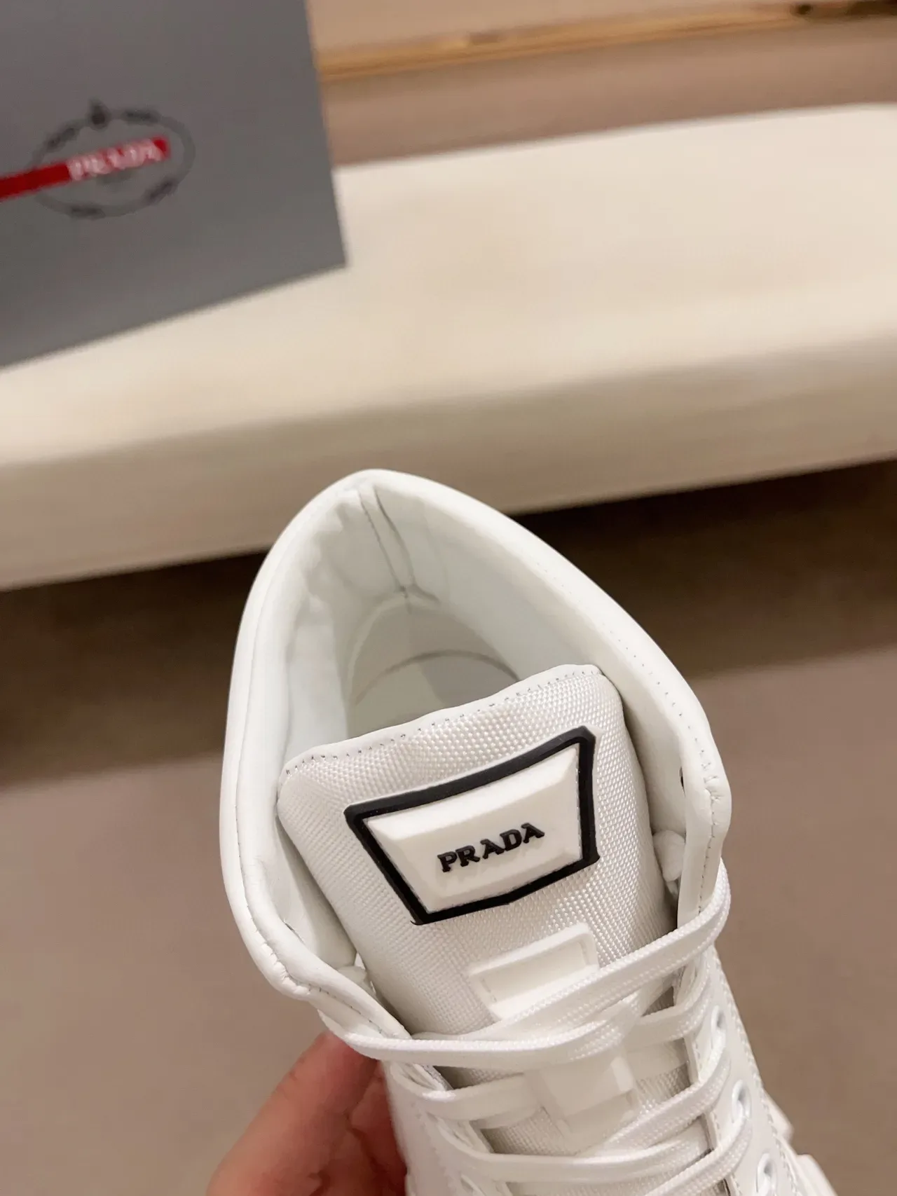 Prada Cloudbust White High-Top Chunky Sneakers 5