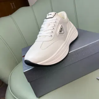 Prada Cloudbust White Leather and Mesh Lifestyle Sneakers