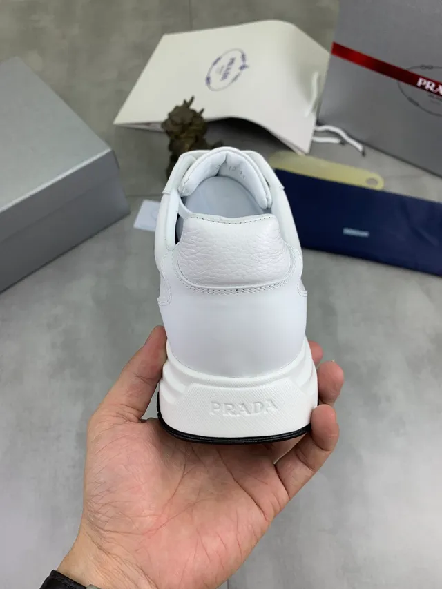 Prada Cloudbust White Leather Lifestyle Sneaker 3