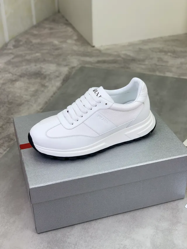 Prada Cloudbust White Leather Lifestyle Sneaker 4