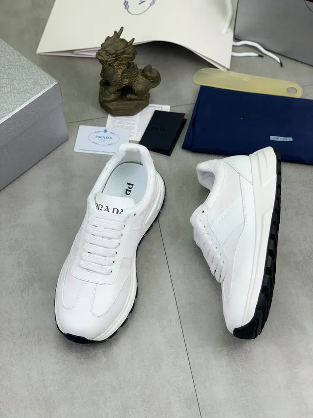 Prada Cloudbust White Leather Lifestyle Sneaker 5