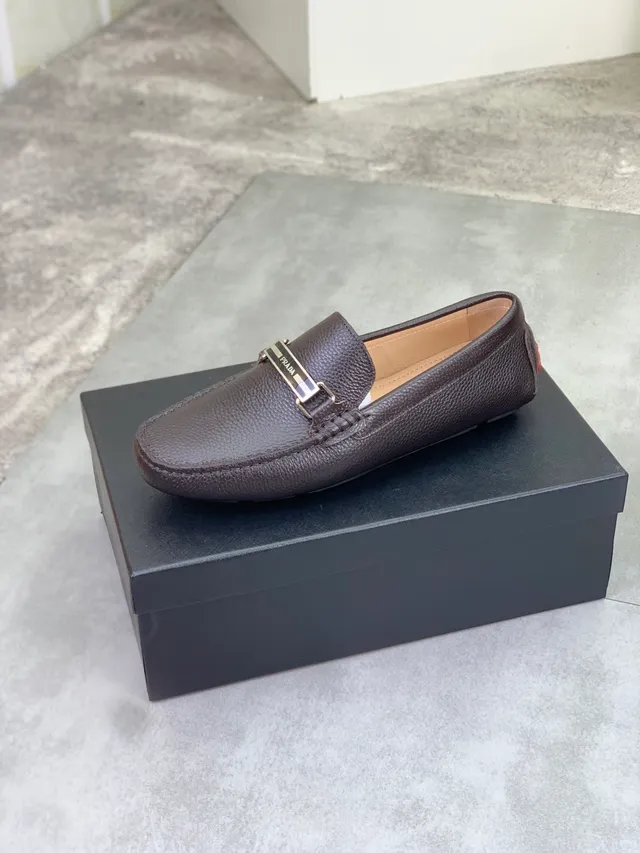 Prada Horsebit Loafer 棕色磨砂皮乐福鞋 4