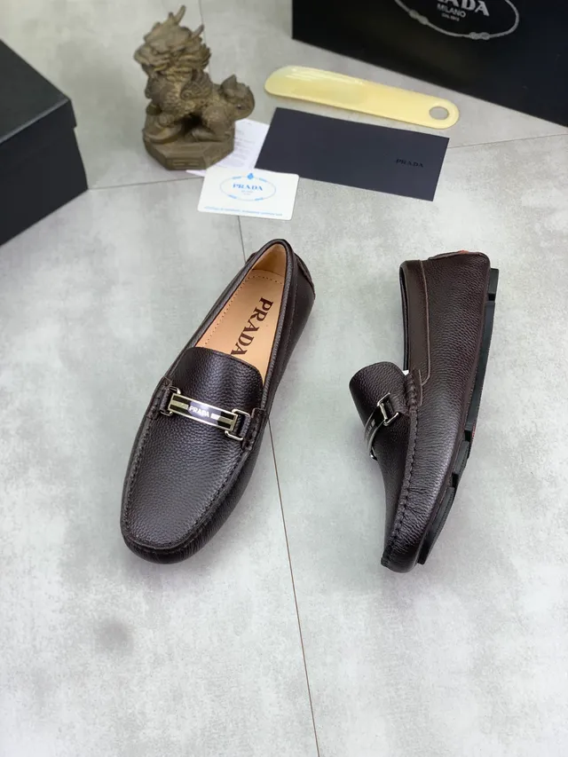 Prada Horsebit Loafer 棕色磨砂皮乐福鞋 5