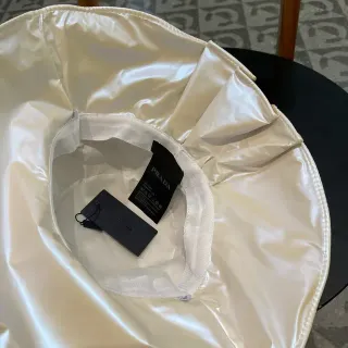 Prada Ivory Satin Bucket Hat