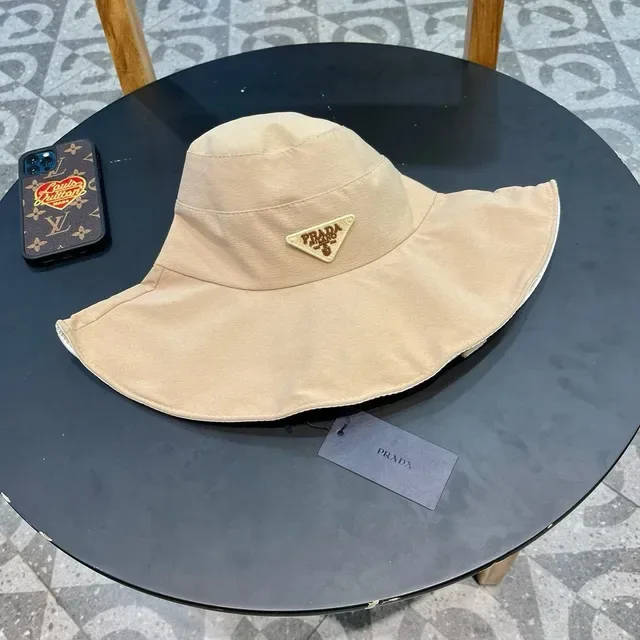 Prada Ivory Satin Bucket Hat 2