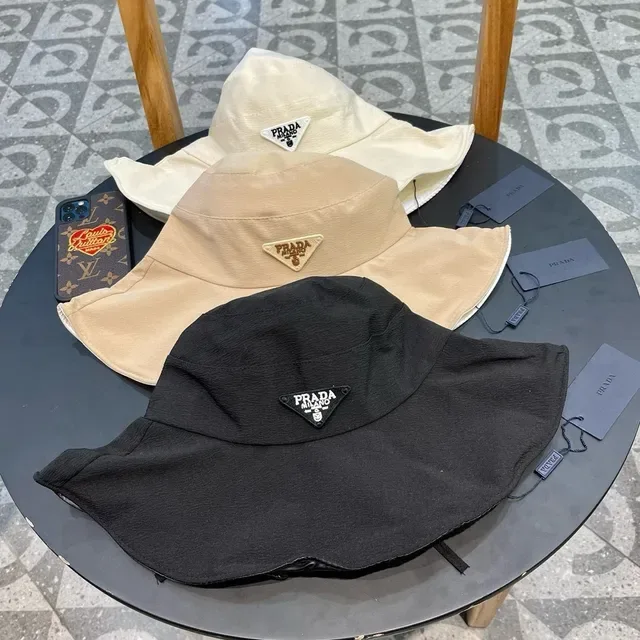 Prada Ivory Satin Bucket Hat 6