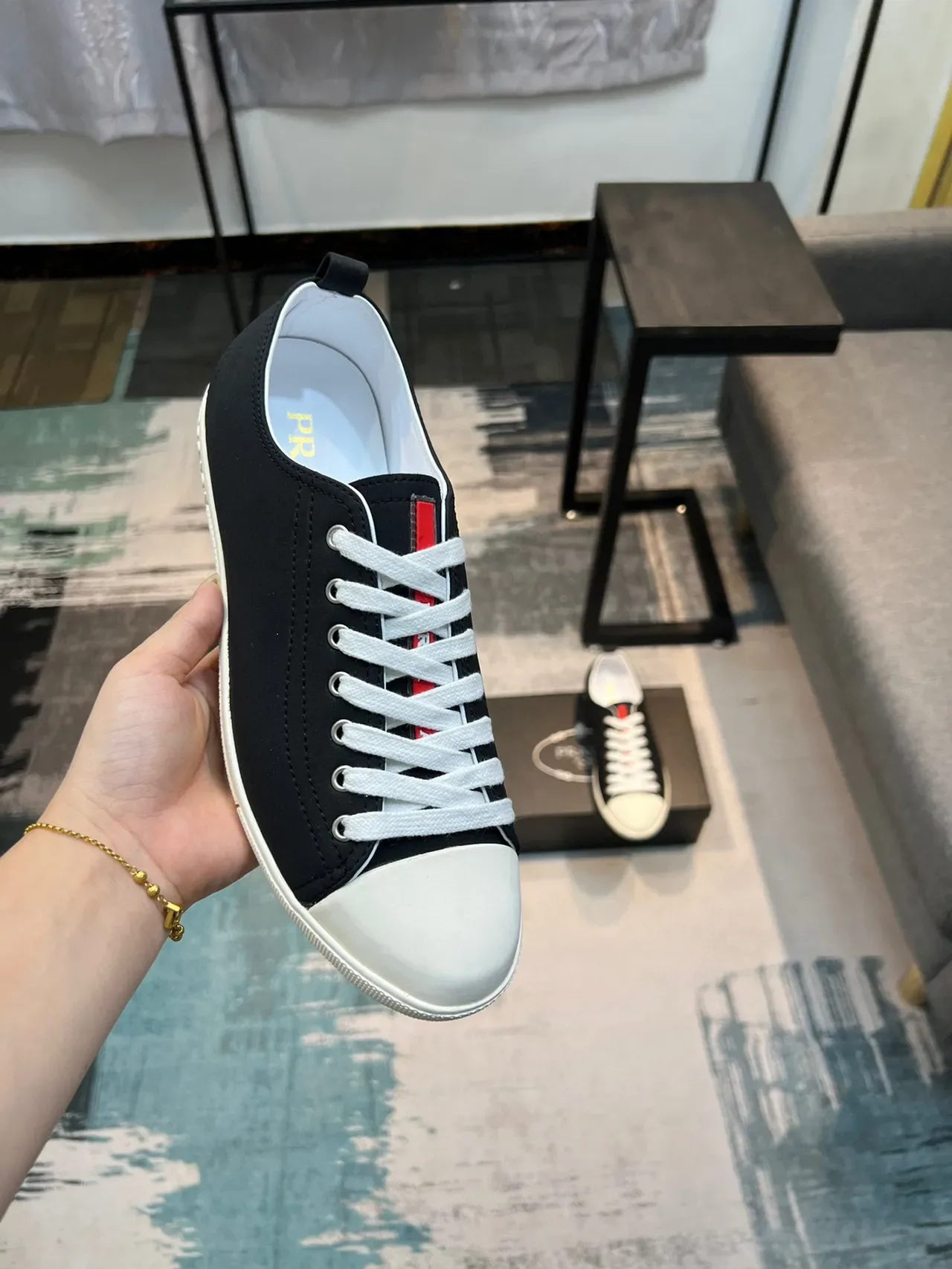 Prada Low-Top Two-Tone Lifestyle Sneaker 6