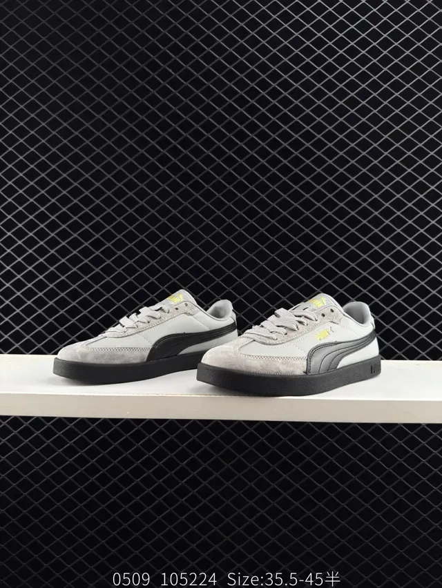 Puma Club II Era Sneakers Lifestyle Gris Clair et Noir 2