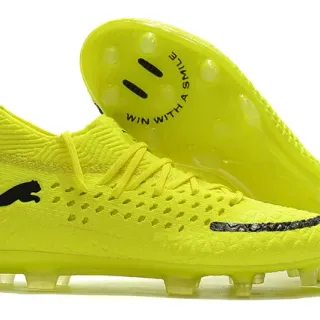 Puma Future Z Fluorescent Yellow Black Firm-Ground Soccer Shoes