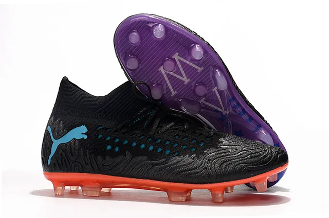 Puma Future Z Amarelo fluorescente Preto Gramado firme Sapatos de futebol 5
