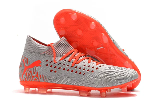 Puma Future Z Amarelo fluorescente Preto Gramado firme Sapatos de futebol 8