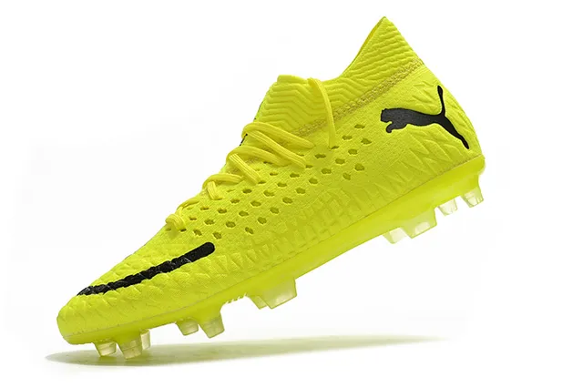 Puma Future Z Amarelo fluorescente Preto Gramado firme Sapatos de futebol 12