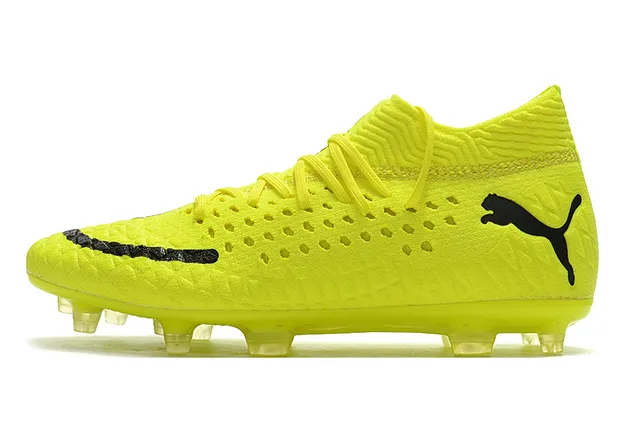 Puma Future Z Amarelo fluorescente Preto Gramado firme Sapatos de futebol 13